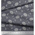 thumbnail image 3 of Soimoi Polyester Crepe Fabric Leaves & Floral Block Decor Fabric Printed Yard 52 Inch Wide, 3 of 3