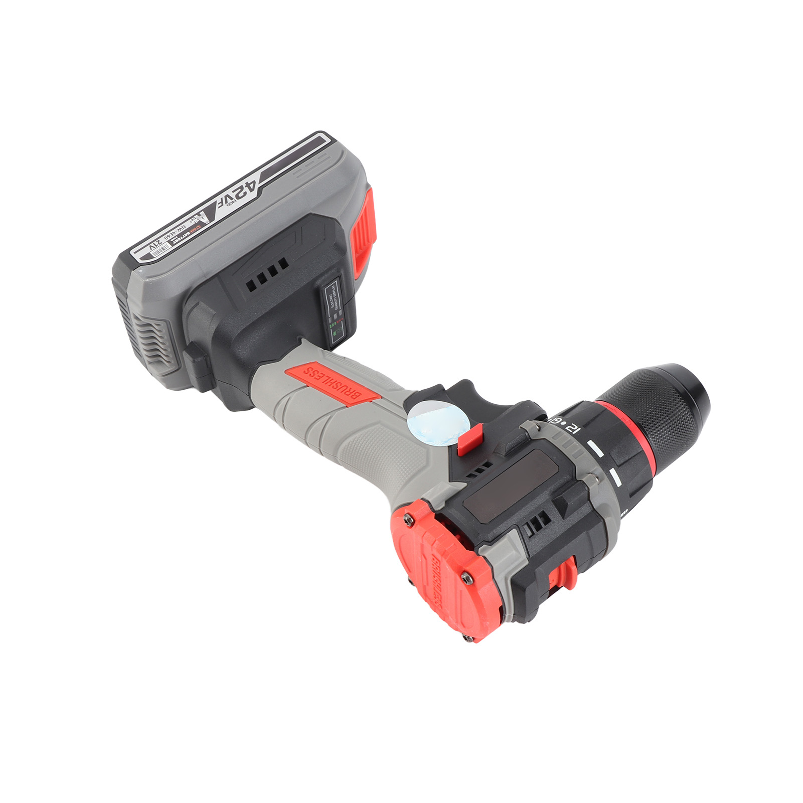 Drill Rechargeable Drill Set 21V Electric Power Drill with Battery and Charger Torsion 55N.M 20+1 Torsion Setting 2 Variable Speed Drill Driver Bits Kit with LED Electric Drill Set