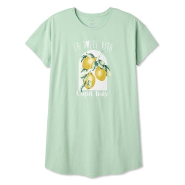Chemise de nuit à encolure ras du cou George Plus pour femmes