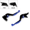 thumbnail image 1 of Adjustable Folding Extendable Brake Clutch Levers For Kawasaki ZX10R/RR/KRT Blue, 1 of 1