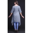 thumbnail image 3 of Bimba Hauts à Imprimé Floral de Marguerites Bleues pour Femmes Kurti Asymétrique Robe d'Été pour Filles XXX-Large, 3 of 6