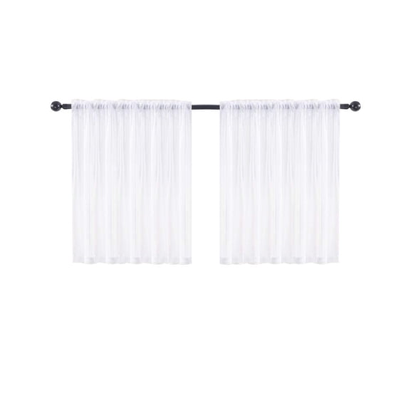 fheaev Solid Colour Short Curtains Curtains Semi Kitchen Bathroom Thin Curtains Home Curtains