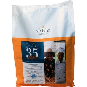 Veliche Coulisses de chocolat au lait 35% - 1ct - 2.5kg Chaque - Chocolat doux et crémeux pour la cuisson et la confiserie (1ct)