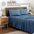 thumbnail image 2 of Bare Home Pillowcase Set - Envelope Closure - Premium 1800 Collection - Double Brushed - Ultra Soft - Standard Size, Coronet Blue, 2 Count, 2 of 6