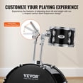 thumbnail image 4 of VEVOR Adult Drum Set, 5-Piece, 22 inches Complete Full Size Drum Kit with Bass Toms Snare Floor Drum Adjustable Throne Stands Cymbal Hi-Hat Peda, 4 of 9