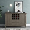 thumbnail image 2 of Bedford Wood 54" Transitional Sideboard Buffet and Wine Rack in Farmhouse Gray, 2 of 8