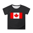 thumbnail image 1 of T-shirt à Manches Courtes pour Filles de la Fête du Canada, Col Rond d'Été, Coupe Décontractée, Chandails de Base, 1 of 4