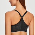 thumbnail image 4 of CHUANK Female Racerback Front Closure Unlined Underwire Bra for Women Black 34B, 4 of 6