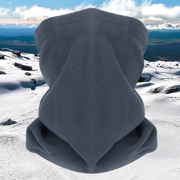 Foulard Gris pour le Cou Hiver Ski Chaud Foulard Multifonction Anti-Froid en Molleton Extérieur Coupe-Vent Moto Conduite Couvre-Chef Épais
