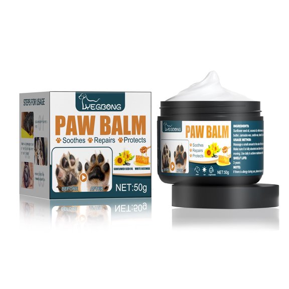 Pet paw balm dog cat paw balm, pet paw care balm, dry and damaged skin - moisturizing, nourishing, repairing, healing-100g