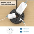 thumbnail image 3 of Extension Cord 25 ft & 2 Prong Power Strip, Extra Long Extension Cord, Power Strip Long Cord, Compact Power Strip with USB Ports,2 Prong to 3 Prong Outlet Adapter, 5 ft2 Prong Extension Cord, 3 of 8