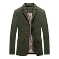 thumbnail image 1 of Birdeem Men Casual Solid Fashion Button Blazer Suit Back Long Sleeves Jacket, 1 of 2