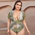 thumbnail image 2 of Maillot de Bain Bikini pour Femme Grande Taille, Type Fendu, Froncé, Contrôle du Ventre, 2 of 9