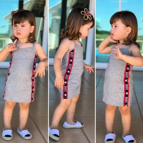 Robe d'Été Sans Manches en Coton Décontractée pour Tout-Petits, Enfants, Bébé Fille, Robe de Fête, Robe Soleil 1-6 Ans