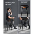 thumbnail image 4 of VASAGLE Echo Collection Bar Stools Set of 2, Kitchen Counter Stools, Breakfast Stools, Synthetic Leather with Stitching, 30-Inch Tall, Home Bar Dining Room, Easy Assembly, Ink Black, 4 of 5