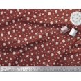 thumbnail image 2 of Soimoi Tissu en Rayonne Rouge Feuilles & Roses Tissu Imprimé Floral 1 Yard 42 Pouces de Large, 2 of 5