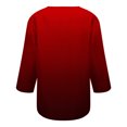 thumbnail image 4 of Hauts d'Été pour Femmes 2023 Mode Féminine Manches Trois-Quarts Col Rond Rétro Imprimé de Pâques Blouse Ample Bohemian T-Shirt Grande Taille pour Femmes, 4 of 5
