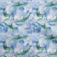 thumbnail image 1 of oneOone Polyester Lycra Medium Blue Fabric Whale Sewing Material Print Fabric By The Yard 56 Inch Wide, 1 of 5