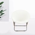 thumbnail image 4 of Housse de Chaise Ronde en Jacquard, Housse de Chaise Lune en Polyester à Haute Extensibilité, Protection pour Meubles de Salon, Lavable, Blanc, Taille, 4 of 8