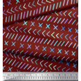 thumbnail image 2 of Soimoi Tissu en Rayonne Rouge Symbole Mathématique Tissu Décoratif Imprimé au Mètre 56 Pouces de Large, 2 of 3