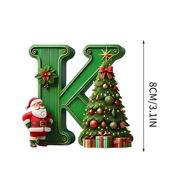Nilvkv 26 Letters Christmas Tree Decoration Pendant Christmas Tree Ornaments Personalized DIY Christmas Ornaments Christmas Decoration Xmas Tree Hanging Decor Feature