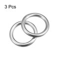 thumbnail image 3 of Unique Bargains 316 Stainless Steel Round Ring 30mm ID 6mm Thick 3 Pack, 3 of 5