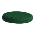 thumbnail image 1 of Housses de Coussin pour Tabouret Rond Luxe Antipoussière avec Élastique Lavable Siège de Chaise Vert Foncé, 1 of 9