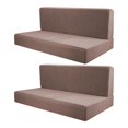 thumbnail image 1 of funtasica 4 Pieces Camper Cushion Covers Camper Cushion Slipcovers Soft RV Seat Covers Light Coffee, 1 of 9