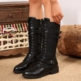 thumbnail image 4 of Styesk Bottes pour Femmes Bottes Mi-Mollet pour Femmes Talon Épais Bout Rond Bottines Bottes de Travail pour Femmes, 4 of 9