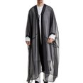 thumbnail image 1 of RXIRUCGD Men's Muslim Robe Arab Middle Robe Long Style Sleeve Long Shirt Fashion Casual Robe, Black, Size: M, 1 of 9
