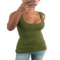 thumbnail image 2 of Women‘s Plus Size Low-cut Summer Sports Sleeveless Shirts, 2 of 5