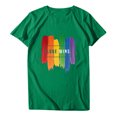thumbnail image 4 of Pompotops T-Shirt à Manches Courtes Décontracté pour Femmes à Imprimé Coloré, Chandail, Hauts, Chemise, 4 of 8