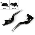 thumbnail image 1 of Adjustable Folding Extendable Brake Clutch Levers For Kawasaki ZX10R/KRT Silver, 1 of 2
