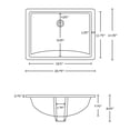 thumbnail image 3 of 20.75-in. W CSA Rectangle Bathroom Undermount Sink Set In White - Chrome Hardware AI-23106, 3 of 8