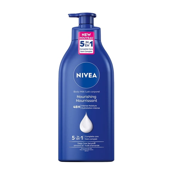 Lotion corporelle hydratante et nourrissante 72 heures NIVEA, lait corporel avec acide hyaluronique, 625 ml