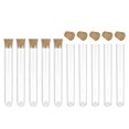 thumbnail image 1 of Unique Bargains 12x75mm Plastic Round Base Test Tubes with Cork Stoppers 50 Pack, 1 of 5