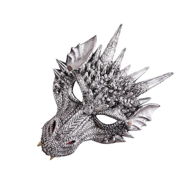 Shengyu Halloween Party Essential Dragon Mask For Cosplay Lovers Cosplay Mask Mask Cosplay Animal Mask Masks Silver black