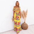 thumbnail image 2 of Nouvelle Robe Longue à une Épaule Imprimé crocus Printemps et Été 2024 Grande Balançoire pour Femmes, 2 of 5