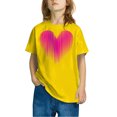 thumbnail image 2 of Posijego T-Shirts de la Saint-Valentin pour Enfants, T-Shirt Graphique avec Cœur, Garçons Filles, Col Rond, Manches Courtes, Hauts Mignons, 2 of 4