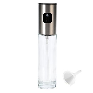 Oil Spray Bottle 304 Stainless Steel Household Glass Oil Pot Spray Kitchen Soy Vinegar Atomizer Seasoning Food Containers Glass Bottle Glass Bottles with Lids for Oil Precision Pour Glass Dish Soap