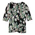 thumbnail image 3 of Alfani Womens Swing Pullover Blouse, Multicoloured, Plus Size, 0X, 3 of 3