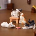thumbnail image 2 of Ornement de Chat Image d'Animal Travail Exquis Miniatures Réalistes pour Maison, 2 of 11