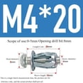 thumbnail image 1 of Birdeem Nut Expansion Screw Gypsum Board Hollow Iron Car Fixed Expansion Bolts Lantern Type Riveting Connecting Nut, 1 of 6