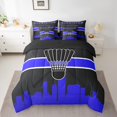 thumbnail image 2 of YST Sports-Themed 7pcs Comforter Set, Navy Blue Black Gaming Bedding Set, King, 2 of 4