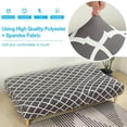 thumbnail image 4 of 2024 Futon Slipcover Armless Sofa Covers Stretch Sofa Bed Slipcover Protector Elastic (Light Gray Animal), 4 of 8