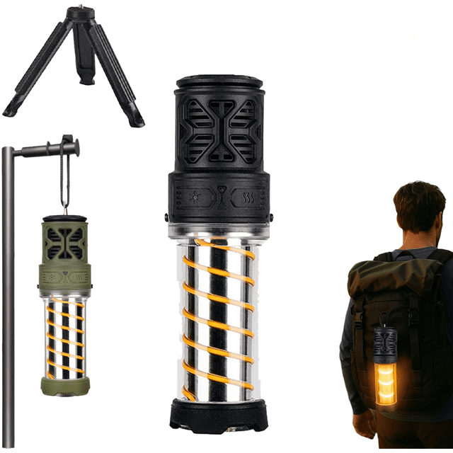 Lampe de Camping Portable - 3000mAh, 5 Niveaux, IPX5 Étanche & Trépied pour Usage Intérieur Extérieur