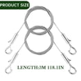 thumbnail image 2 of IMENGL Clearance! Delayuji Hooks for Hanging Lanyard 2 Pack Adjustable Photo Frame Lanyard Stainless Steel Wire Rope for Easy Secure Hanging of Frames Lamps One Size Multi-Color, 2 of 7