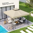 thumbnail image 2 of 10' x 10' Double Tier Gazebo Replacement Canopy Cover, UPF30+, Cream White, 2 of 10