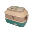 thumbnail image 1 of Renjiang Thermal Lunch Box Green Lunch Boxdouble Plastic Lunch Box Large Capacity Lunch Box Microwave Oven Adult Lunch Box Big Lunch Box for Men Hard Shell, 1 of 6