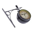 thumbnail image 2 of Outdoor Garden Wall Clock Double Sided Bracket Clock 21.8cm Dia. Black, 2 of 8